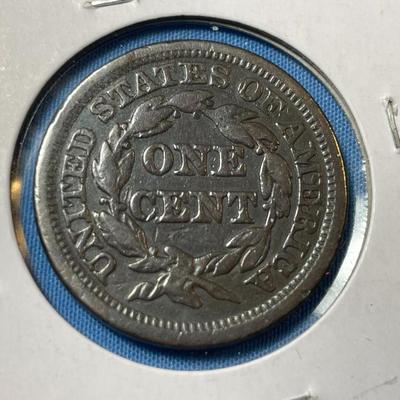 1845 CIRCULATED CONDITION U.S. LARGE CENT AS PICTURED.