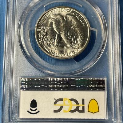 PCGS Certified 1946-S MS65 Walking Liberty Silver Half Dollar as Pictured. (Coin #0122).