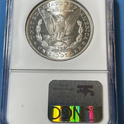 NGC CERTIFIED 1881-S MS64 GRADED MORGAN SILVER DOLLAR AS PICTURED. (COIN #021).