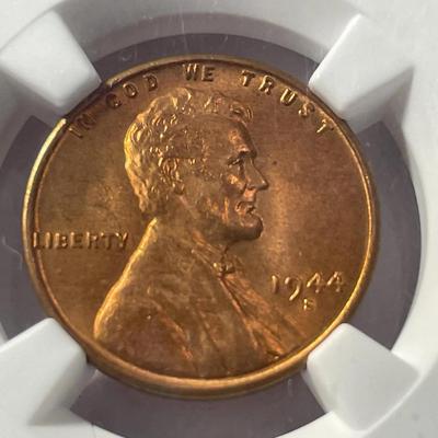 NGC Certified 1944-S MS67 Red Lincoln Cent as Pictured.