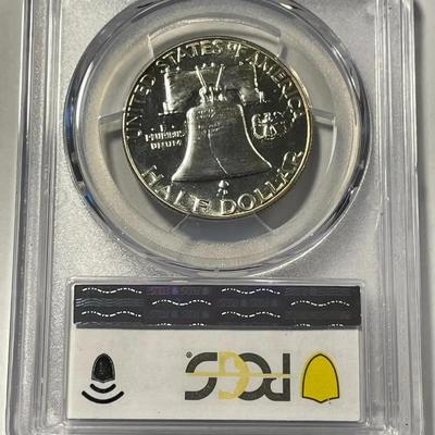 PCGS CERTIFIED 1957 PROOF67 Cameo? Franklin Silver Half Dollar as Pictured.