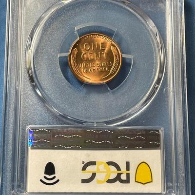 PCGS CERTIFIED 1955-P MS66+ RED GRADED LINCOLN CENT AS PICTURED.