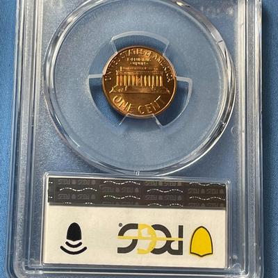 PCGS CERTIFIED 1960-P MS66+ RED GRADED LARGE DATE LINCOLN CENT AS PICTURED.