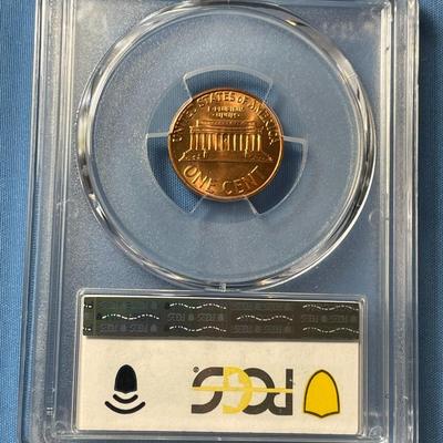 PCGS CERTIFIED 1960-P MS67 RED GRADED LARGE DATE LINCOLN CENT AS PICTURED.