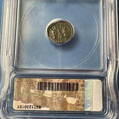 ICG CERTIFIED ROMAN EMPIRE 27BC-476AD GENUINE ERROR BRONZE COIN AS PICTURED. (COIN #337).