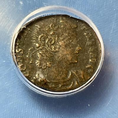 ICG CERTIFIED ROMAN EMPIRE 27BC-476AD GENUINE ERROR BRONZE COIN AS PICTURED. (COIN #337).
