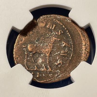 NGC CERTIFIED ROMAN EMPIRE GALLIENUS 253-268AD BI DOUBLE-DENATIUS GENUINE COIN AS PICTURED. (COIN #242).