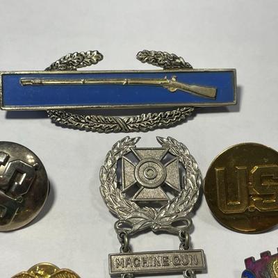 Vintage Preowned WW-II Sterling Silver Rifle Pin & Miscellaneous Lot as Pictured.