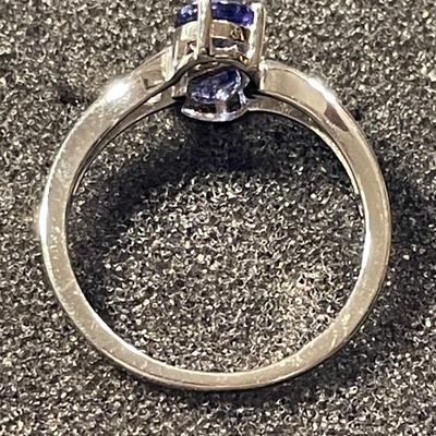 New Never Worn Dainty Designer "DK" Sterling Silver .925 Cocktail Style CZ Ring Size-9 as Pictured.