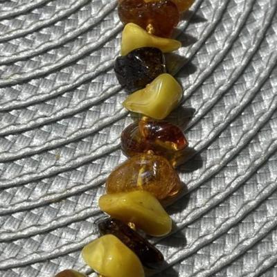 Vintage Multi Color Baltic Amber 18" Necklace Purchased in Latvia Preowned from an Estate.