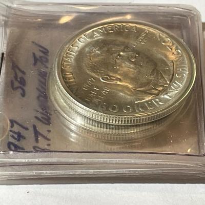 BOOKER T. WASHINGTON 1947-P/D/S 3-COIN SET IN CHOICE BU CONDITION COMMEMORATIVE HALF DOLLARS AS PICTURED.