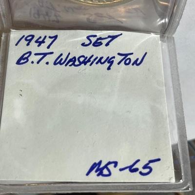 BOOKER T. WASHINGTON 1947-P/D/S 3-COIN SET IN CHOICE BU CONDITION COMMEMORATIVE HALF DOLLARS AS PICTURED.