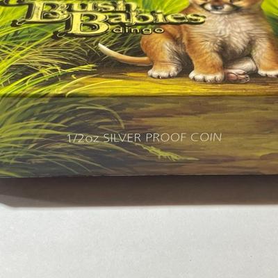 Australian Bush Babies DINGO 2011 Proof Colorized 1/2 Ounce .999 Fine Silver Coin Limited to 10,000 as Pictured.
