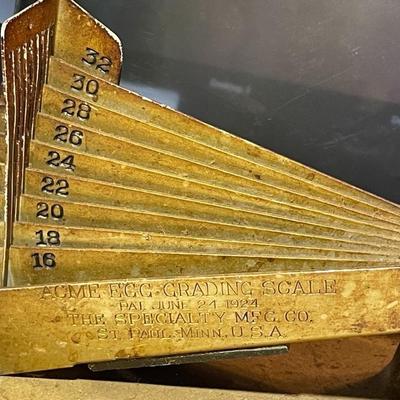 Antique 1924 Acme Egg Grading Scale/Specialty Mfg. Co. 10" Long in Fair Condition as Pic'd,