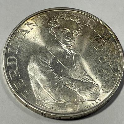 Austria 1966 Uncirculated Condition 25 Schilling Silver Coin KM#2899 as Pictured.