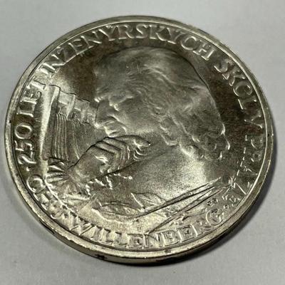 Czechoslovakia 1957 Uncirculated Condition 10 Korun Silver Coin KM#47.1 as Pictured.