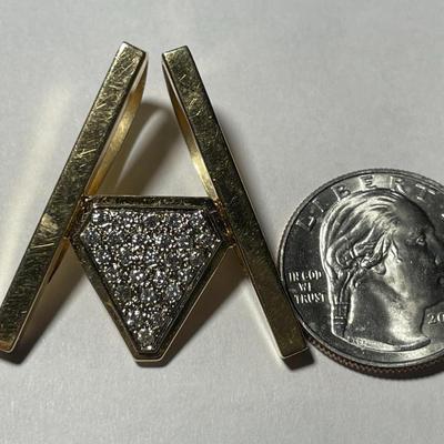 ESTATE PREOWNED 14K & DIAMOND SLIDE PENDANT 5.3 DWT/PENNYWEIGHTS WITH A HALF CARAT TW DIAMONDS AS PICTURED.