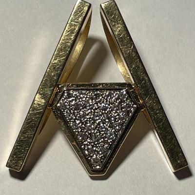 ESTATE PREOWNED 14K & DIAMOND SLIDE PENDANT 5.3 DWT/PENNYWEIGHTS WITH A HALF CARAT TW DIAMONDS AS PICTURED.