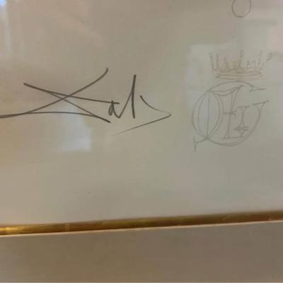 Salvador Dali “Femme Nu de Dos” Lithograph Edition #68/120 in Good Preowned Condition Frame Size 36 1/2”x 28 1/2”.