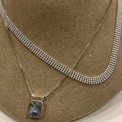 2 sterling necklaces