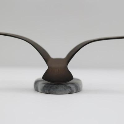Vintage Brass Seagull on Marble Base