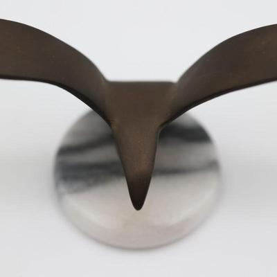 Vintage Brass Seagull on Marble Base