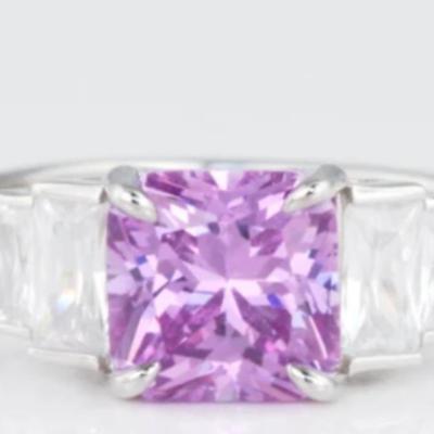 Lavender Kunzite Ring 925 Sterling