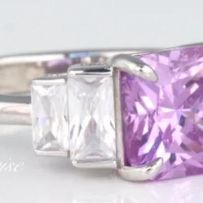 Lavender Kunzite Ring 925 Sterling