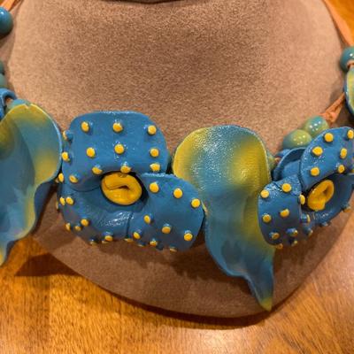 Crazy large floral necklaces
