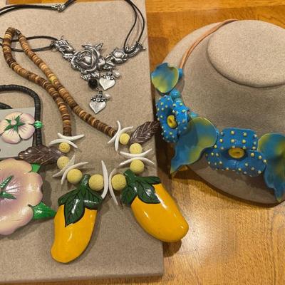 Crazy large floral necklaces
