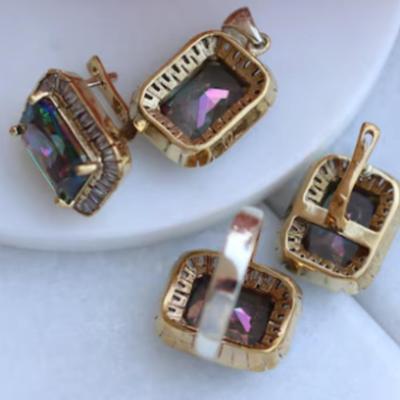 Mystic Topaz Silver Set