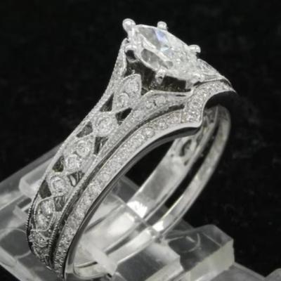 1890s Vintage 2.00 Ct Art Deco Antique Bridal Set
