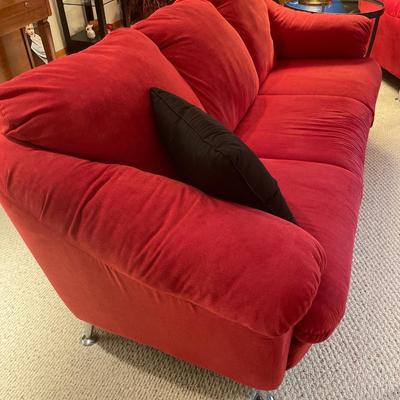 Ashley furniture modern red sofa