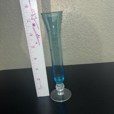 Vintage turquoise bud vase
