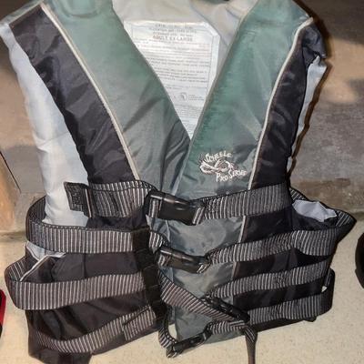 Pile of life jackets