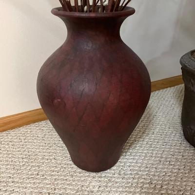 Faux tree and large vase