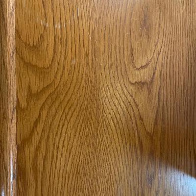 Oak long dresser with mirror