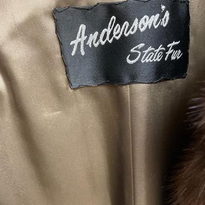Short brown fur coat