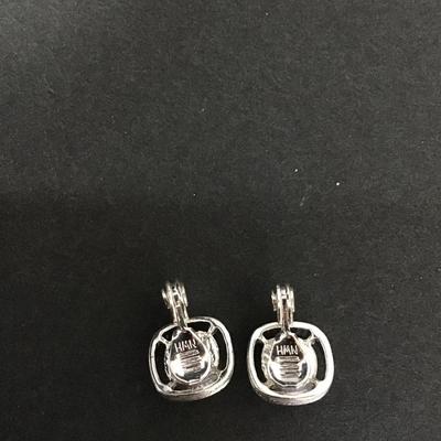 HMN two tone clip on earrings