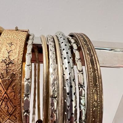 Big Lot Bracelets - Enamel, Vintage, Bangles, Rhinestones, Glass