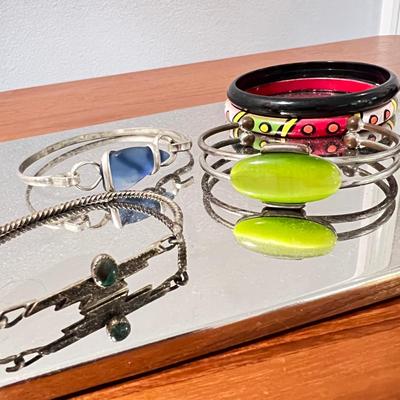 Big Lot Bracelets - Enamel, Vintage, Bangles, Rhinestones, Glass