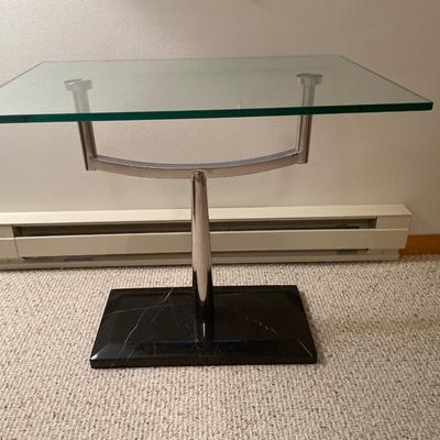 Glass top end table