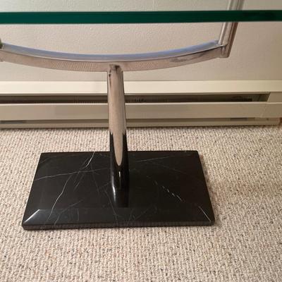 Glass top end table