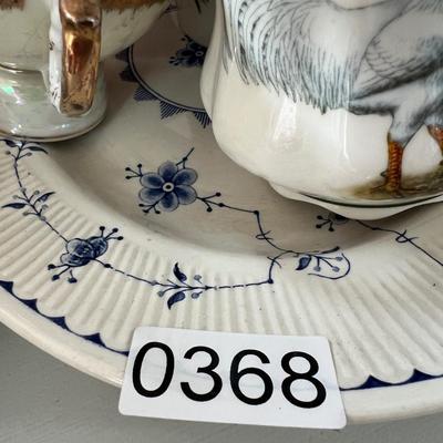 Vintage Porcelain China Lot - Commissioned Porcelain, 22 K Gold,