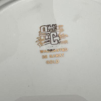 Vintage Porcelain China Lot - Commissioned Porcelain, 22 K Gold,