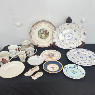 Vintage Porcelain China Lot - Commissioned Porcelain, 22 K Gold,