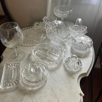 BIG Lot Cut Crystal, Glass, Decorative, Serving Ware, Vases, Milk Glass