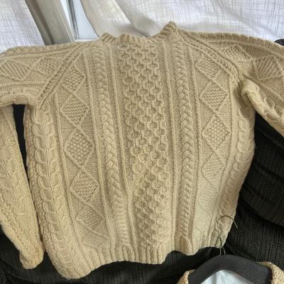 8 Vintage Irish Sweater Lot - Designer Rosemarie B, Wool, Cardigan