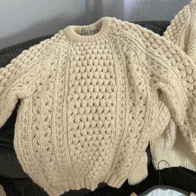 8 Vintage Irish Sweater Lot - Designer Rosemarie B, Wool, Cardigan