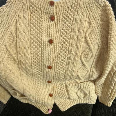 8 Vintage Irish Sweater Lot - Designer Rosemarie B, Wool, Cardigan